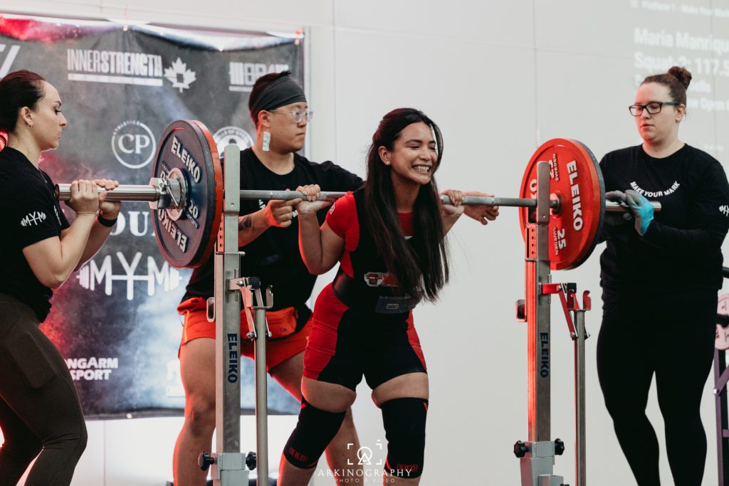 Maria Manrique competing at the Make Your Mark Meet in 2023