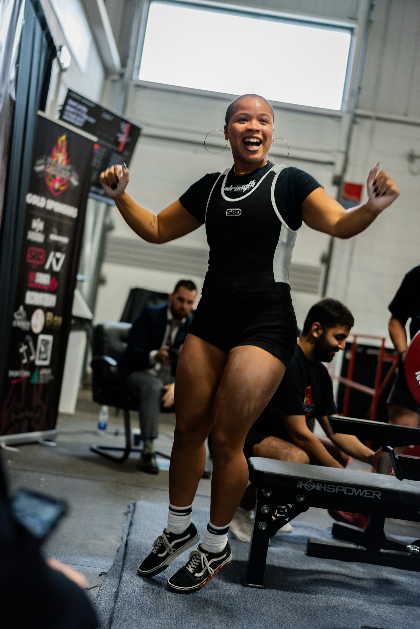 Naomi Lui-Hing competing in the Fortis powerlifting competition in 2024