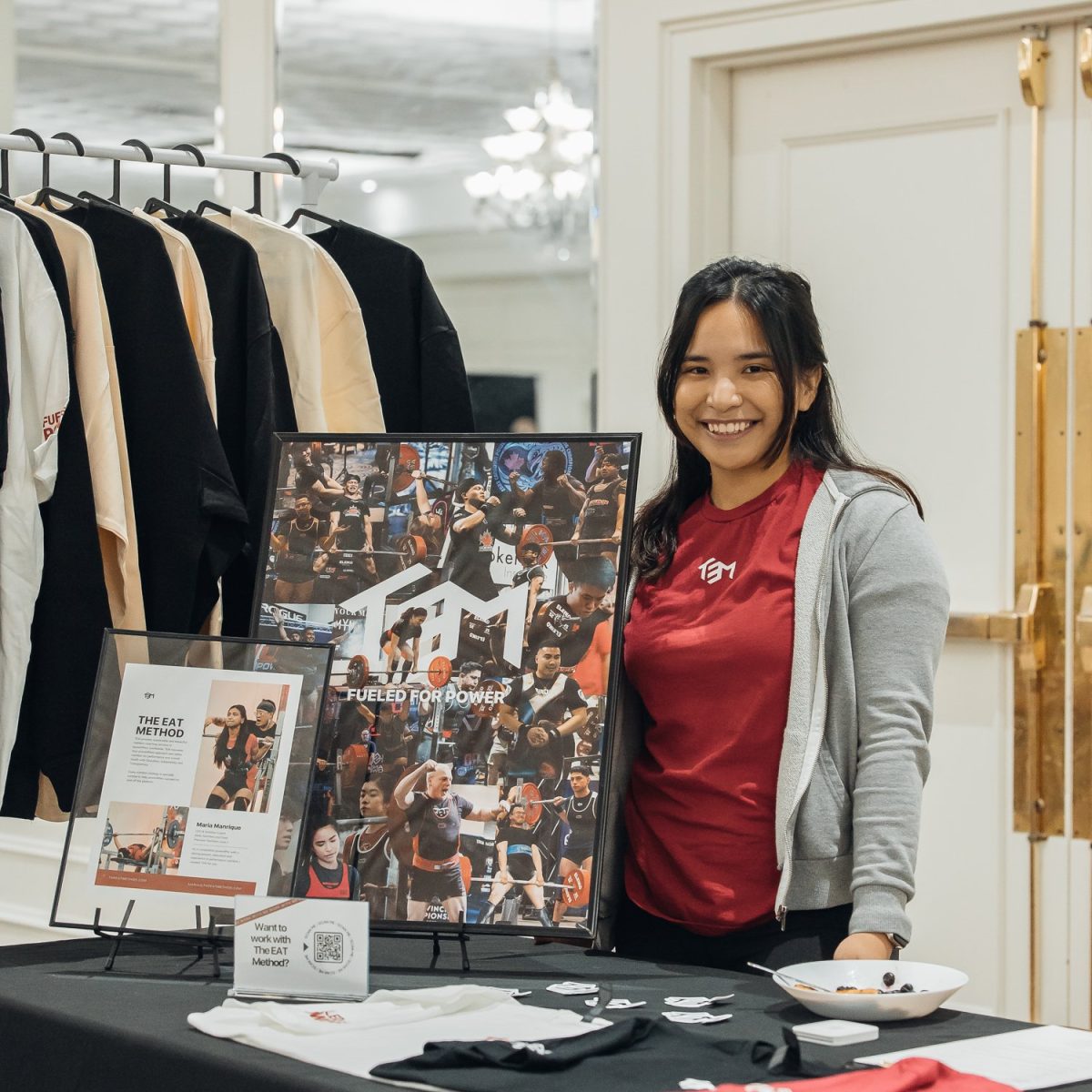 Maria at the TEM Booth at the 2024 OPA Provincials